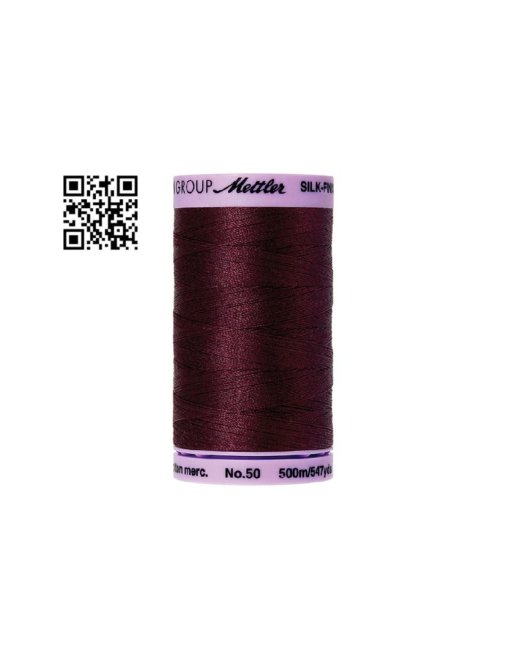 Hilo de algodón Silk Finish nº50 - Grupo Amann Mettler. Disponible en caja de 5 carretes de 500mts - Ref. 9104