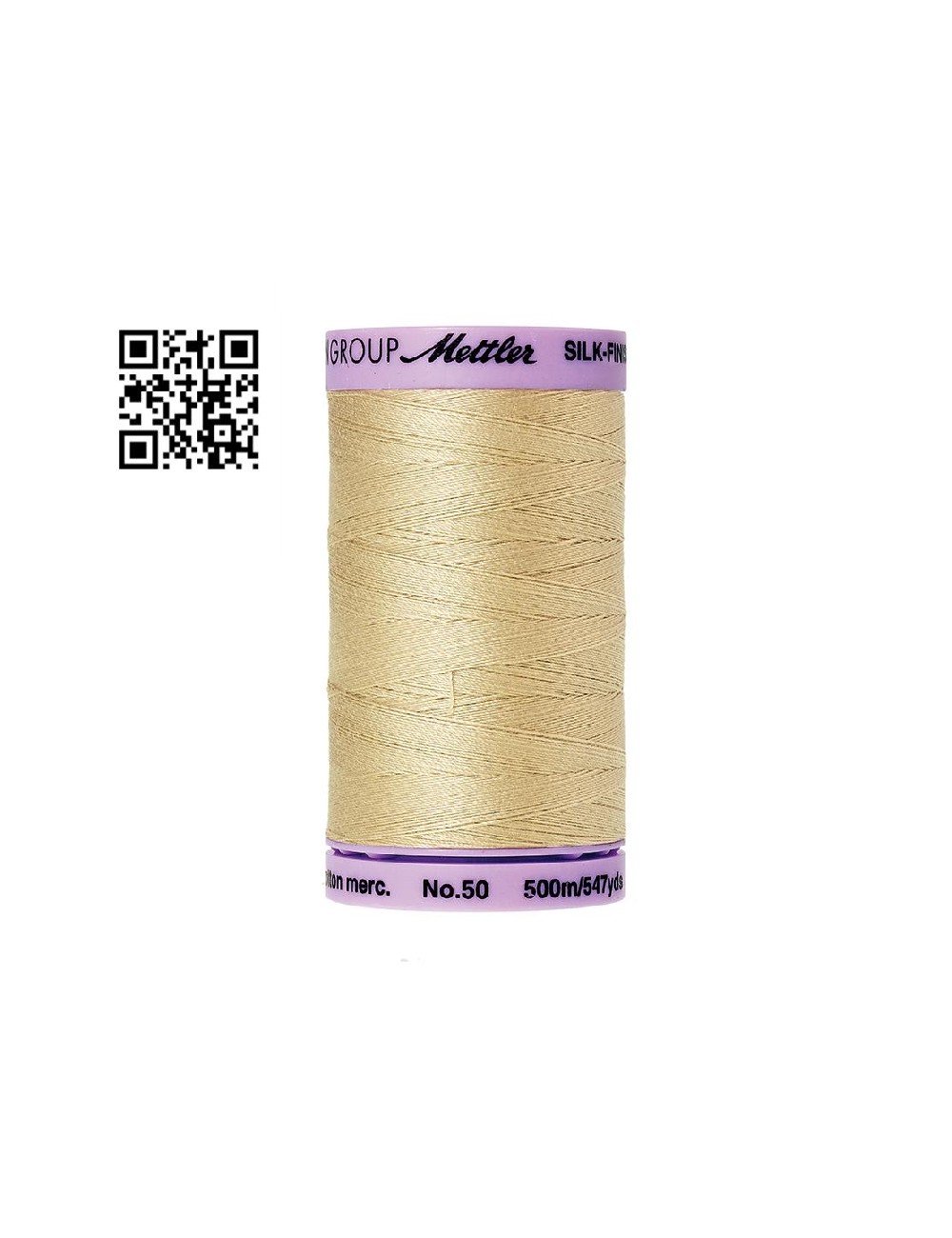 Hilo de algodón Silk Finish nº50 - Grupo Amann Mettler. Disponible en caja de 5 carretes de 500mts - Ref. 9104