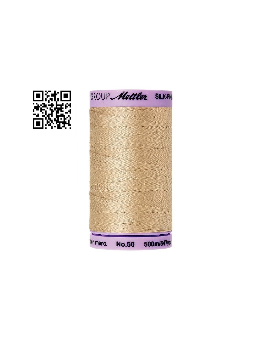 Hilo de algodón Silk Finish nº50 - Grupo Amann Mettler. Disponible en caja de 5 carretes de 500mts - Ref. 9104