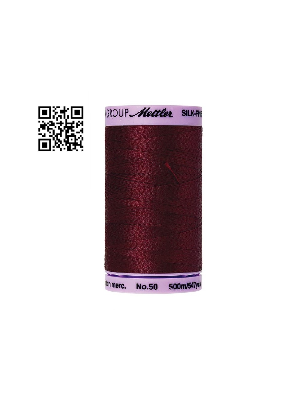Hilo de algodón Silk Finish nº50 - Grupo Amann Mettler. Disponible en caja de 5 carretes de 500mts - Ref. 9104