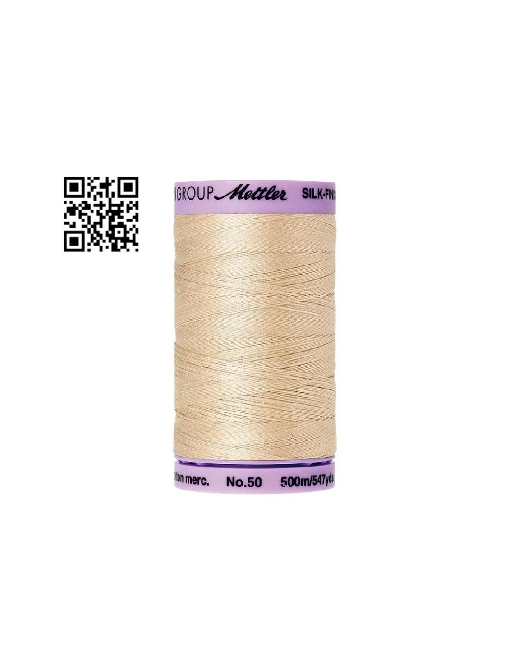 Hilo de algodón Silk Finish nº50 - Grupo Amann Mettler. Disponible en caja de 5 carretes de 500mts - Ref. 9104