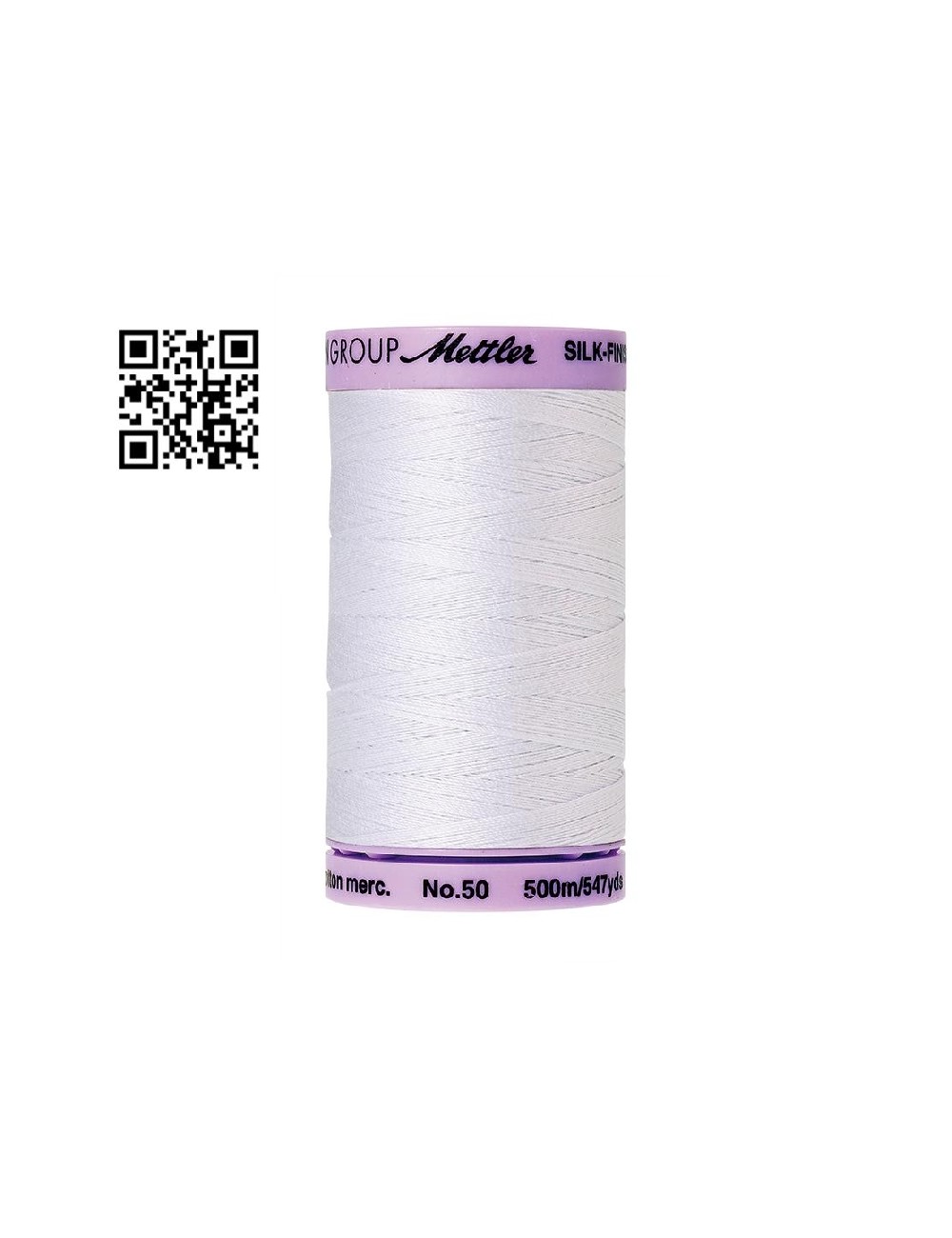 Hilo de algodón Silk Finish nº50 - Grupo Amann Mettler. Disponible en caja de 5 carretes de 500mts - Ref. 9104