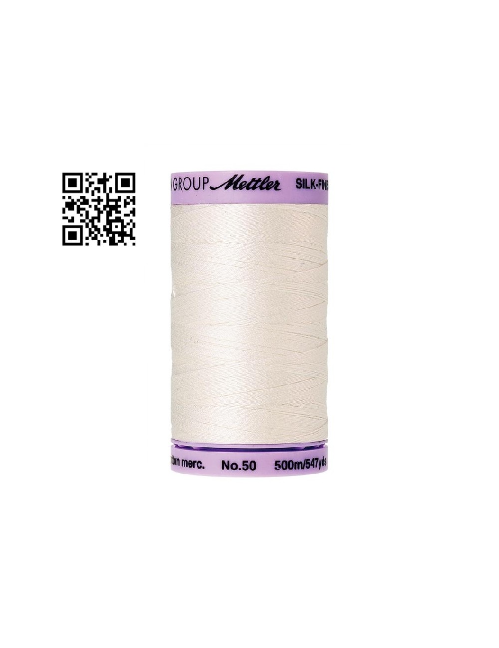 Hilo de algodón Silk Finish nº50 - Grupo Amann Mettler. Disponible en caja de 5 carretes de 500mts - Ref. 9104