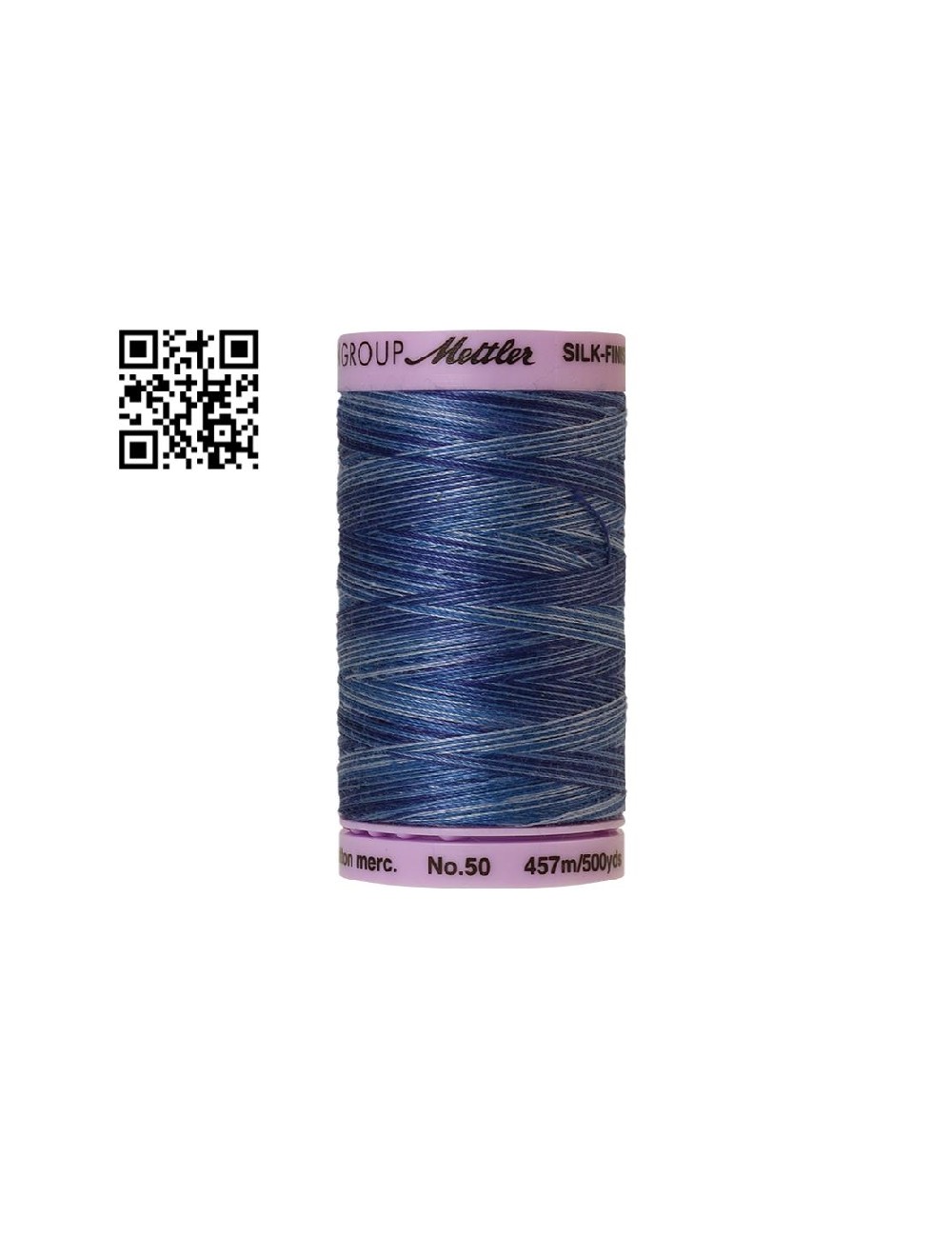 Hilo de algodón Silk Finish Multi nº50 - Grupo Amann Mettler. Disponible en caja de 5 carretes de 457mts - Ref. 9085